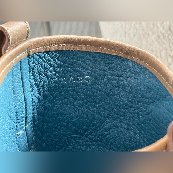 Marc Jacobs Tan Leather Cream Canvas Knee High Riding Boots - Picture 6 of 9